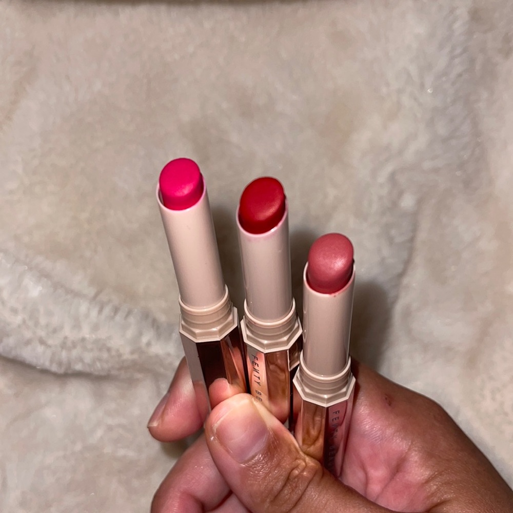Fenty beauty lipsticks (set of 3) 🤎❤️💗